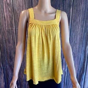 Free People We The Free mustard yellow boho soft tank top blouse size small